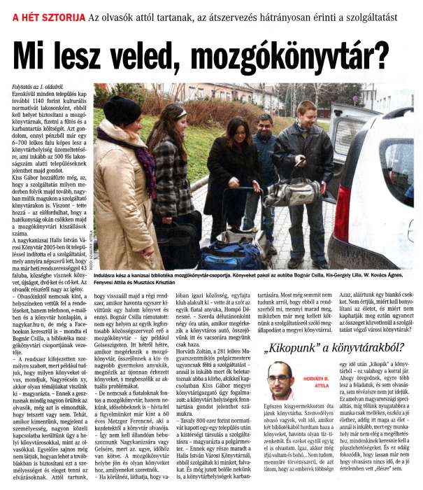 Vasárnapi Zalai Hírlap 2013 01 13 002sz 03old - Mi lesz veled, mozgókönyvtár.jpg Vasárnapi Zalai Hírlap 2013 01 13 002sz 03old - Mi lesz veled, mozgókönyvtár.jpg