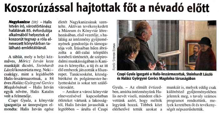 Zalai Hírlap 2012 02 24 047sz 04old - Koszorúzással hajtottak főt a névadó előtt.jpg Zalai Hírlap 2012 02 24 047sz 04old - Koszorúzással hajtottak főt a névadó előtt.jpg
