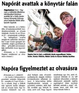 Zalai Hírlap 2014 04 03 078sz 01,03old - Napórát avattak a könyvtár falán.jpg Zalai Hírlap 2014 04 03 078sz 01,03old - Napórát avattak a könyvtár falán.jpg