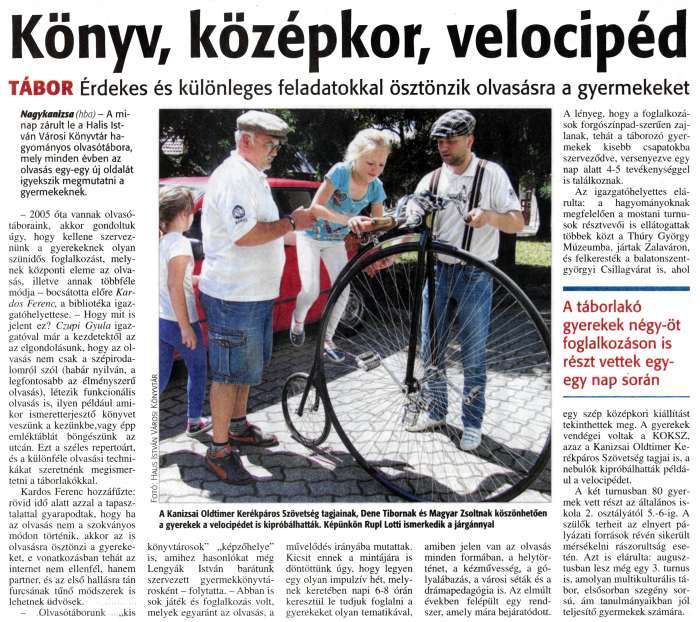 Zalai Hírlap 2015 07 02 153sz 04old - Könyv, középkor, velocipéd.jpg Zalai Hírlap 2015 07 02 153sz 04old - Könyv, középkor, velocipéd.jpg