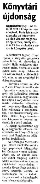Zalai Hírlap 2016 01 06 004sz 03old - Könyvtári újdonság.jpg Zalai Hírlap 2016 01 06 004sz 03old - Könyvtári újdonság.jpg