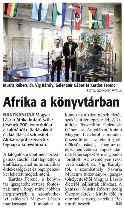 Zalai Hírlap 2018 11 14 264sz 04old - Afrika a könyvtárban.jpg Zalai Hírlap 2018 11 14 264sz 04old - Afrika a könyvtárban.jpg