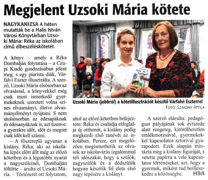 Zalai Hírlap 2018 12 20 295sz 06old - Megjelent Uzsoki Mária kötete.jpg Zalai Hírlap 2018 12 20 295sz 06old - Megjelent Uzsoki Mária kötete.jpg