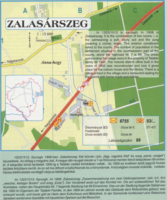 Zalasárszeg - Zala megye Atlasz - Gyula - HISZI-MAP, 1997.jpg