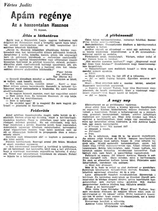 Zalai Hírlap 1971.02.07. 032sz 08old - Apám regénye 06.jpg Zalai Hírlap 1971.02.07. 032sz 08old - Apám regénye 06.jpg