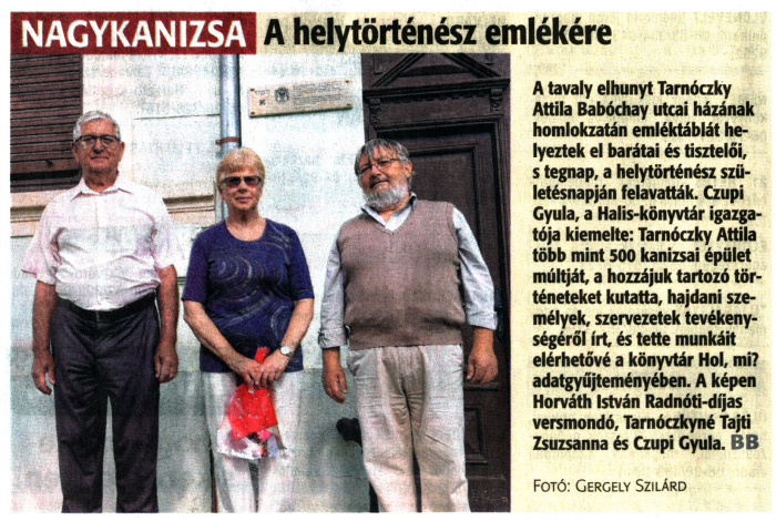 Zalai Hírlap 2021 06 12 134sz 03old - A helytörténész emlékére.jpg Zalai Hírlap 2021 06 12 134sz 03old - A helytörténész emlékére.jpg