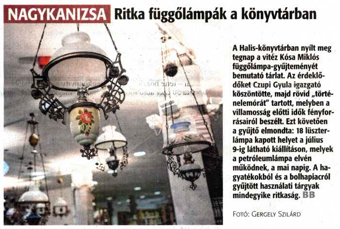 Zalai Hírlap 2022 05 07 105sz 03old - Ritka függőlámpák a könyvtárban.jpg Zalai Hírlap 2022 05 07 105sz 03old - Ritka függőlámpák a könyvtárban.jpg